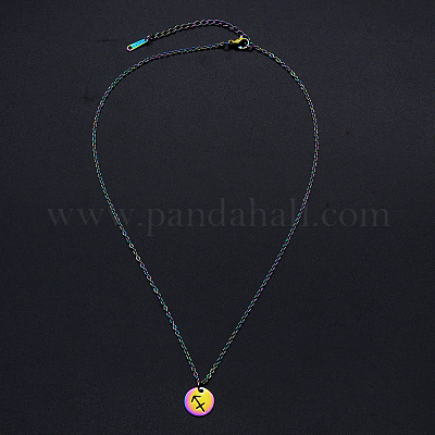 201 подвеска из нержавеющей стали ожерелье NJEW-S105-JN627-9-1