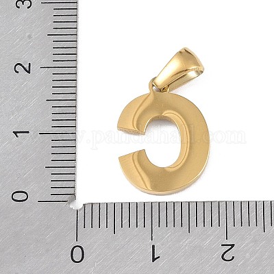 Подвески с алфавитом из натуральных белых ракушек STAS-M338-02G-C-1