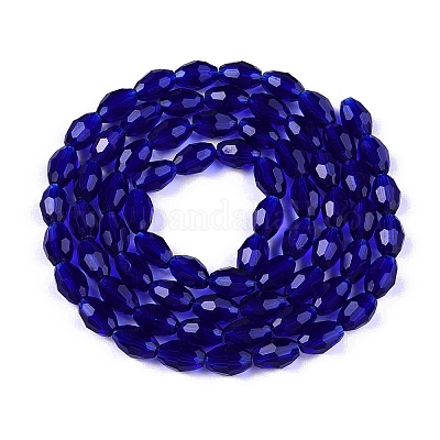 Прозрачные стеклянные бусины EGLA-A037-T6x8mm-D12-1