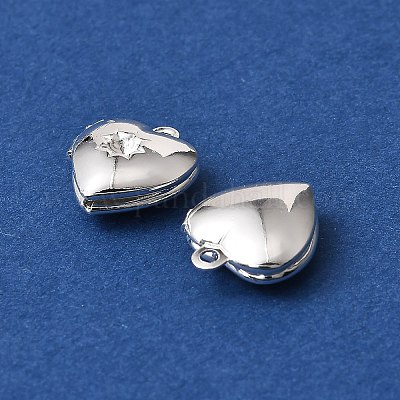 Сердце сеттинги горный хрусталь латунные подвеска KK-A276-12S-1