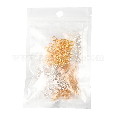 80шт 2 цветных железных крючка для серег DIY-FS0004-37-1