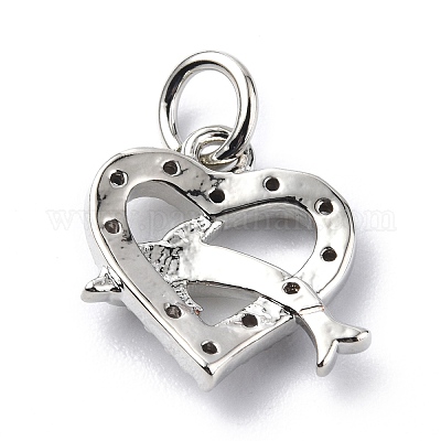 Латунные микро проложить кубического циркония подвески ZIRC-F131-15P-1