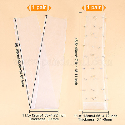 2 пара 2 стиля нейлоновый тюль длинный рукав FIND-OC0003-16-1