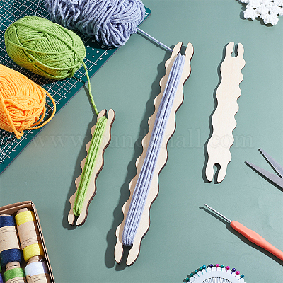 3шт. 3 стиля деревянной линейки для вязания TOOL-WH0136-164-1