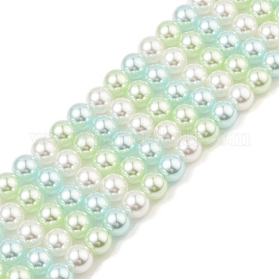 Выпечка окрашены перламутровый стекла жемчужные нити круглый шарик PEAR-H019-02C-08-1