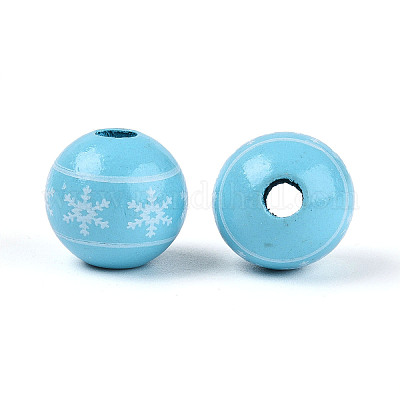 Рождественские бусины из дерева схима WOOD-T032-35D-1