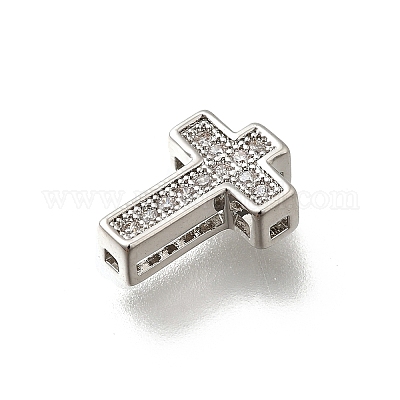 Латунные микро проложить кубического циркония бусы KK-P295-21P-1