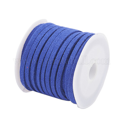 3x1.5 мм синий плоским искусственного замша шнур X-LW-R003-55-1