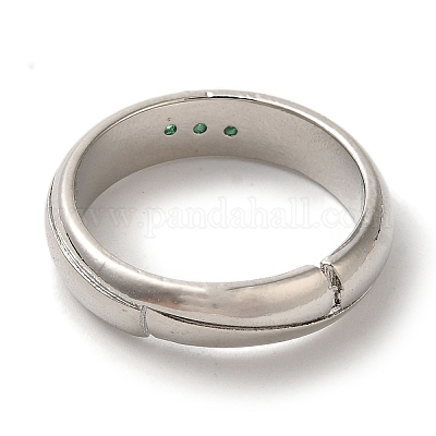 Кольца на палец с зеленым фианитом RJEW-L123-003P-1