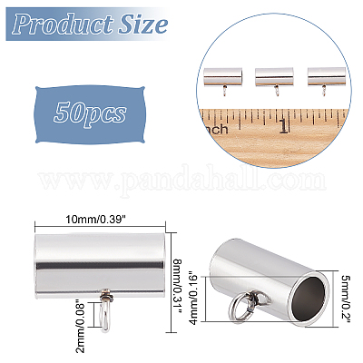 50 шт. 201 трубчатые дужки из нержавеющей стали STAS-DC0010-80-1