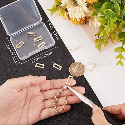 14 шт. латунные серьги-гвоздики DIY-CN0002-43-1