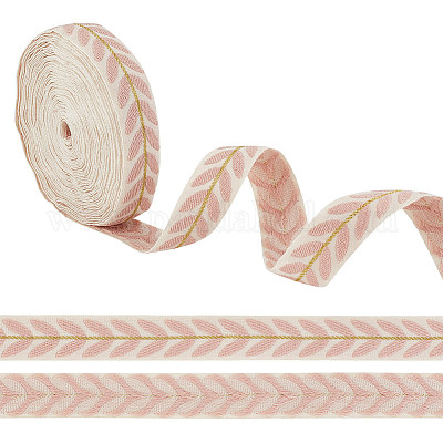 Около 10.5~11 ярда жаккардовых лент из поликоттона в этническом стиле с узором в виде листьев OCOR-GO0001-15B-1