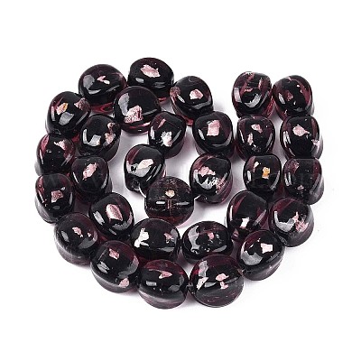 Бусины ручной работы бусины серебряной фольгой FOIL-T024-12A-1