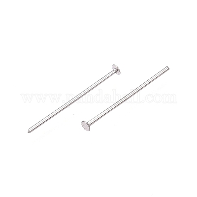 925 шт. булавки с плоской головкой из стерлингового серебра с защитой от потускнения STER-N016-0.5x16mm-P-1