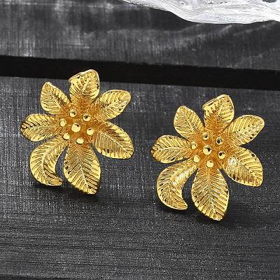 Латунь серьги EJEW-Q015-06G-1