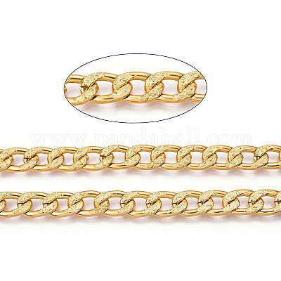 Алюминиевые текстурированные цепи с кубинскими звеньями CHA-T001-41G-1