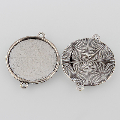 Сеттинги разъем сплава кабошон тибетском стиле X-TIBE-M022-14AS-1