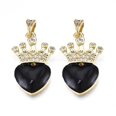 Латунные микропаве прозрачные подвески с фианитом ZIRC-N039-208-1