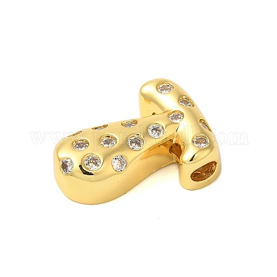 Покрытие стойки латунь микро паве прозрачные перданты из кубического циркония KK-C067-11G-T-1