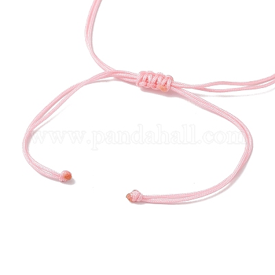 Регулируемые браслеты из нейлонового шнура с плетеными бусинами BJEW-MZ00170-05-1
