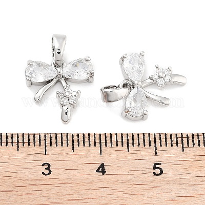 Латунные микро проложить кубического циркония подвески KK-P271-06P-C-1