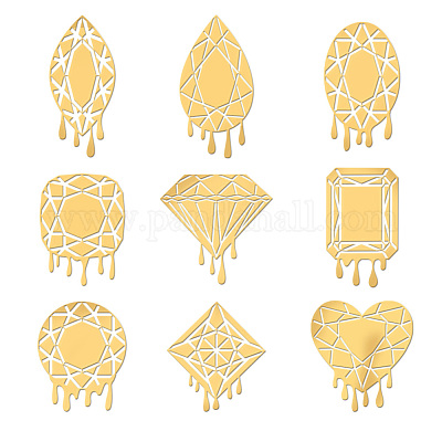 Никелевые декоративные наклейки DIY-WH0450-092-1