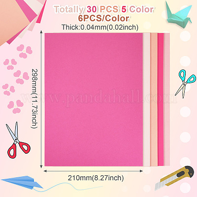 30 шт. 5-цветная крафт-бумага формата А4&nbsp;DIY-TAC0051-004A-1