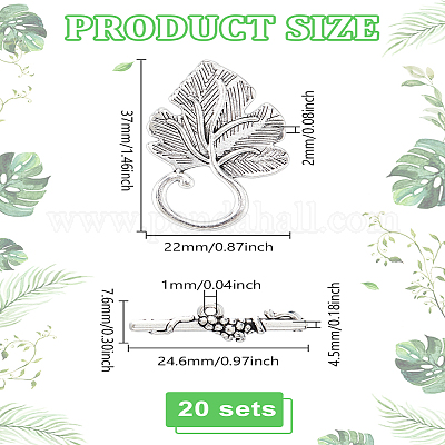 20 шт. застежки-тоглы из цинкового сплава в тибетском стиле TIBE-LP0001-04-1