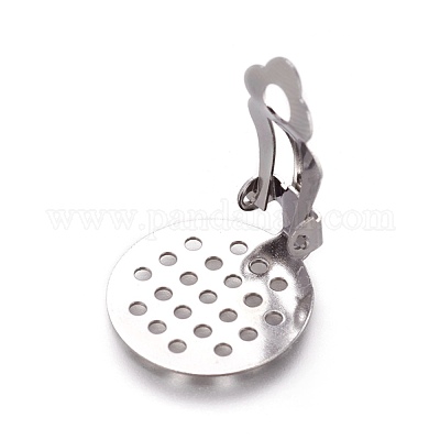 Фурнитура для сережек-клипс из нержавеющей стали STAS-L207-18P-1