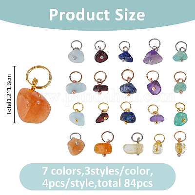 84 шт. 21 стиля подвески с натуральным гранатом PALLOY-FH00142-1