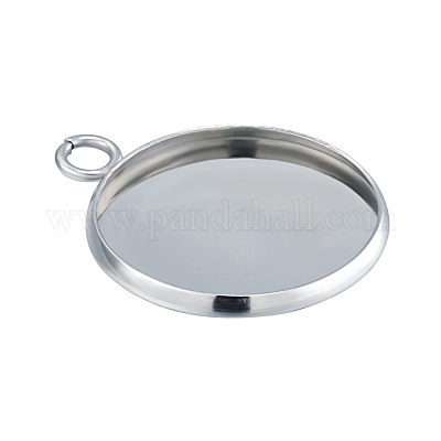 Подвеска-кабошон из нержавеющей стали 304 STAS-Q204-PJ172-25-1