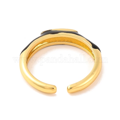 Открытые манжеты из латуни с микропаве и прозрачным фианитом RJEW-U009-18G-1