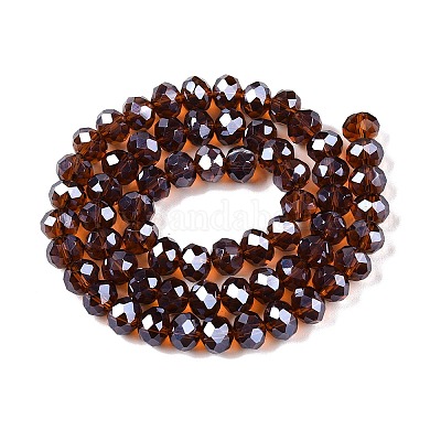 Стеклянные бусины с гальваническим покрытием  EGLA-A044-T8mm-A02-1