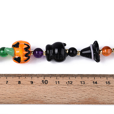 Тематика хэллоуина бусины ручной работы лэмпворк нити LAMP-N028-17A-1