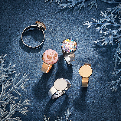 18 шт. 6 комплекта регулируемых колец для пальцев из нержавеющей стали 304 STAS-UN0032-77-1