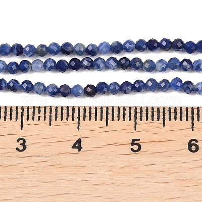 Природный содалит бисер нитей&nbsp;G-B175-D09-2mm-1