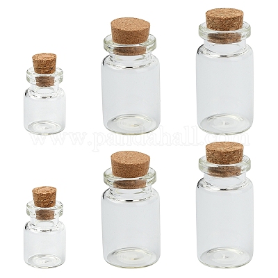 30 шт. 3 стиля мини симпатичные маленькие стеклянные банки стеклянные бутылки AJEW-YW0001-45-1