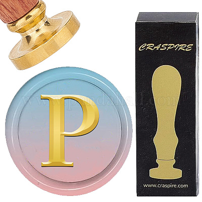 Латунная восковая печать с деревянной ручкой AJEW-WH0412-0311-1