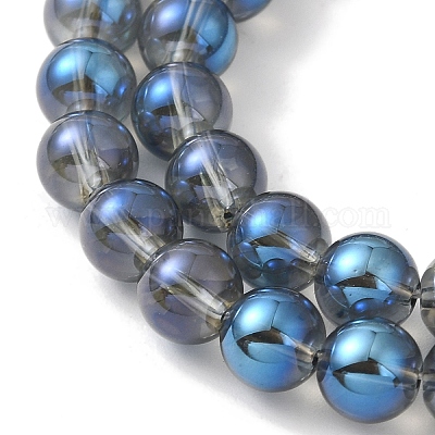 Прозрачные стеклянные бусины гальваническим пряди GLAA-T032-T6mm-C03-1