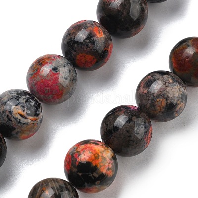 Природные многоцветные агат бисер пряди G-A261-B06-14mm-1