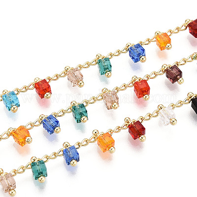 Кубические звенья из латуни ручной работы CHC-T017-07-1