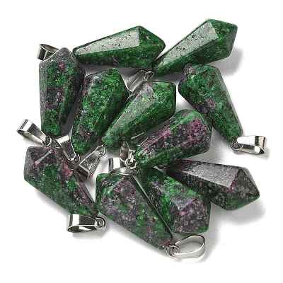 Подвески из окрашенного натурального мрамора с острыми краями G-B127-15P-04-1