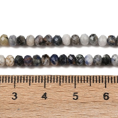 Натуральное синее пятно нитки из бисера яшмы G-D347-B06-1