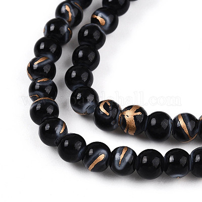 Выпечка окрашенные стеклянные бусины пряди DGLA-N010-6mm-M-1