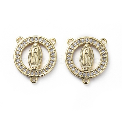 Латунь микро проложить соединения люстры компонентов кубического циркония ZIRC-G157-28G-1