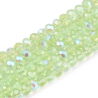 Стеклянные бусины с гальваническим покрытием  EGLA-A044-T3mm-L09-1