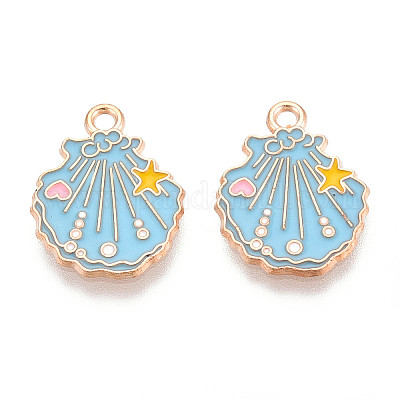 Подвески из сплава морских животных с эмалью ENAM-T022-34H-1