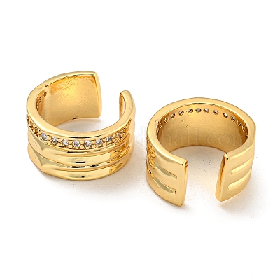 Серьги-манжеты из циркония EJEW-C104-161G-1