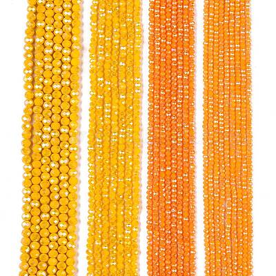 Стеклянные бусины с гальваническим покрытием  EGLA-A044-P2mm-B29-1