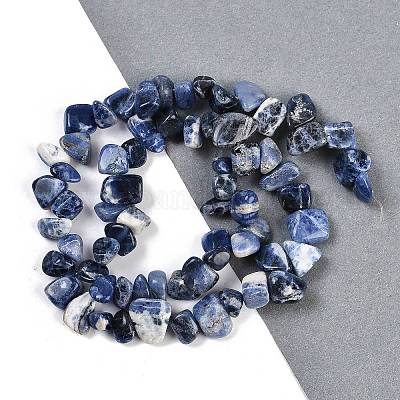 Природные содалит бисер пряди самородки G-B125-A18-01-1